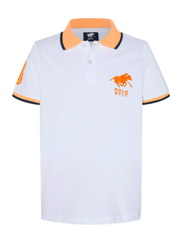 Polo Sylt Poloshirt wit/oranje
