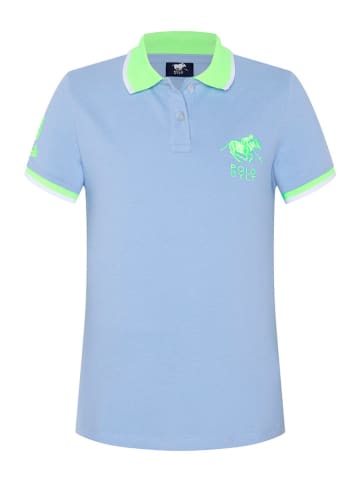 Polo Sylt Poloshirt in Hellblau/ Grün