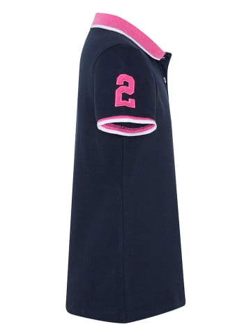 Polo Sylt Poloshirt in Dunkelblau/ Pink