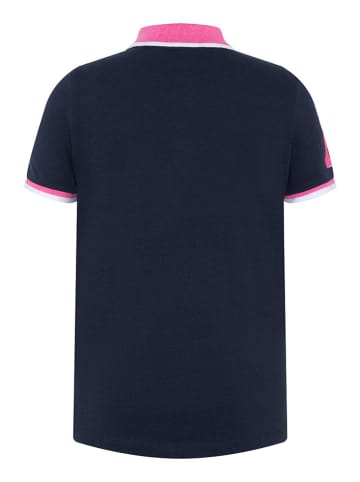 Polo Sylt Poloshirt in Dunkelblau/ Pink