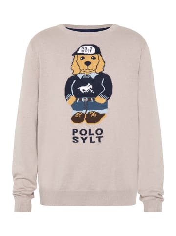 Polo Sylt Sweter w kolorze beżowym ze wzorem
