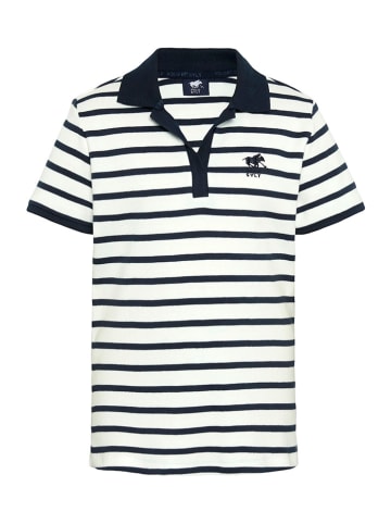 Polo Sylt Poloshirt wit/donkerblauw