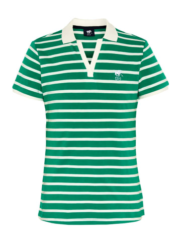 Polo Sylt Poloshirt in Grün/ Weiß