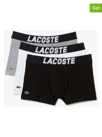Lacoste 3-delige set: boxershorts grijs/wit/zwart