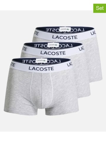 Lacoste 3er-Set: Boxershorts in Hellgrau