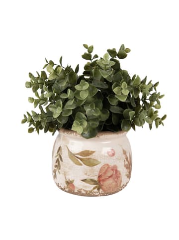 Clayre & Eef Doniczka w kolorze beżowo-jasnoróżowym - wys. 10 x Ø 12 cm