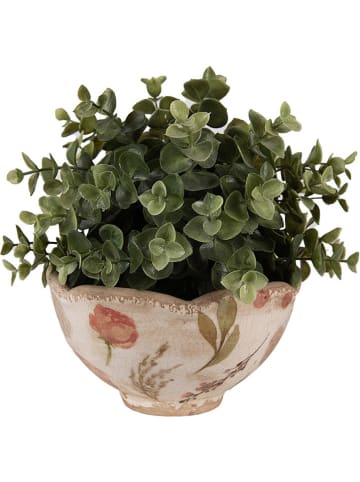 Clayre & Eef Doniczka w kolorze beżowo-jasnoróżowym - wys. 9 x Ø 16 cm