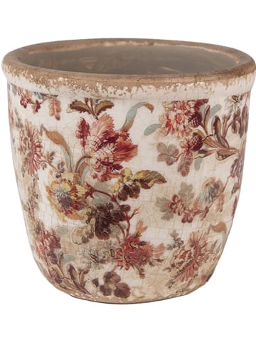 Clayre & Eef Doniczka w kolorze beżowo-jasnoróżowym - wys. 11 x Ø 11 cm