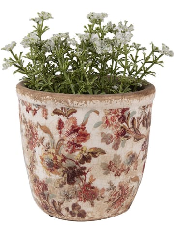 Clayre & Eef Doniczka w kolorze beżowo-jasnoróżowym - wys. 11 x Ø 11 cm
