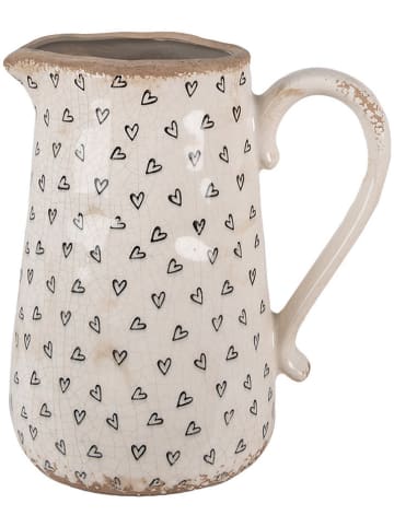 Clayre & Eef Decoratieve kan beige/zwart - (B)21 x (H)23 x (D)15 cm