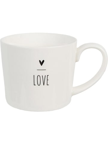 Clayre & Eef Kaffeetasse in Weiß/ Schwarz - 300 ml
