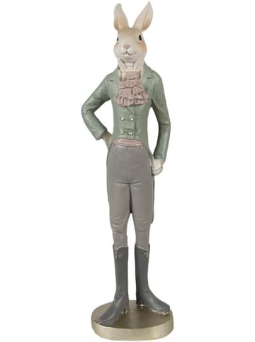 Clayre & Eef Dekofigur "Kaninchen" in Beige/ Grün - (B)5 x (H)20 x (T)4 cm