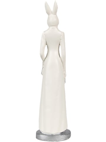 Clayre & Eef Decoratief figuur "Konijntje" wit - (B)5 x (H)20 x (D)5 cm