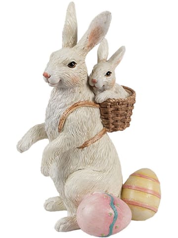 Clayre & Eef Dekofigur "Kaninchen" in Beige - (B)10 x (H)16 x (T)9 cm