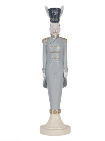 Clayre & Eef Decofiguur "Konijntje" wit/lichtblauw - (B)9 x (H)35 x (D)9 cm
