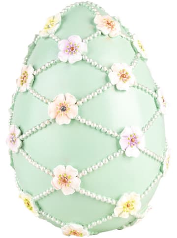 Clayre & Eef Decoratief object "Ei" mintgroen - (H)21 x Ø 16 cm
