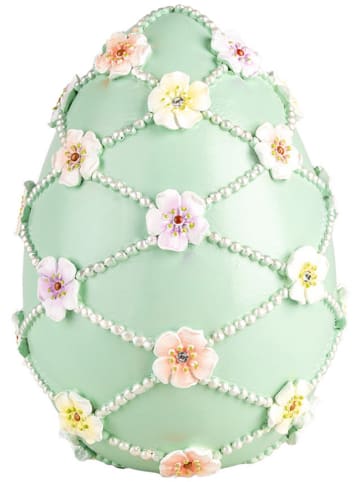 Clayre & Eef Decoratief object "Ei" mintgroen - (H)21 x Ø 16 cm