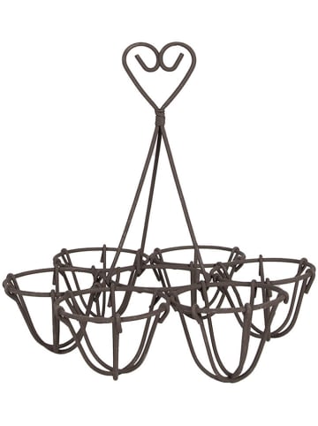 Clayre & Eef 2er-Set: Eierhalter in Braun - (H)19 x Ø 19 cm