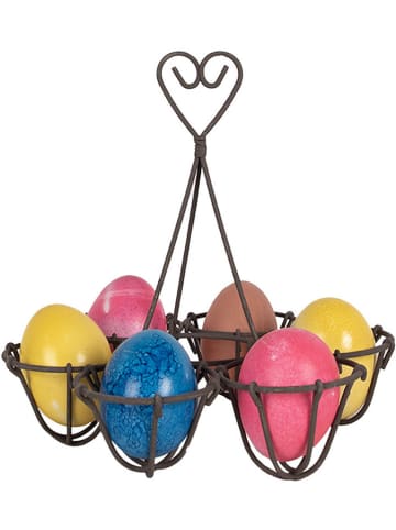 Clayre & Eef 2er-Set: Eierhalter in Braun - (H)19 x Ø 19 cm