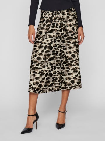 Vila Plisseerock in Khaki/ Schwarz