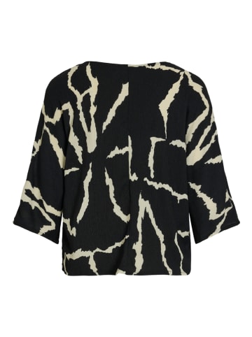 Vila Bluse in Schwarz/ Beige