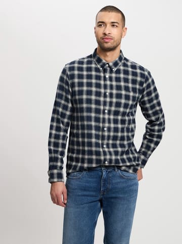 Cross Jeans Koszula - Regular fit - w kolorze granatowo-białym