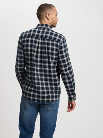 Cross Jeans Koszula - Regular fit - w kolorze granatowo-białym