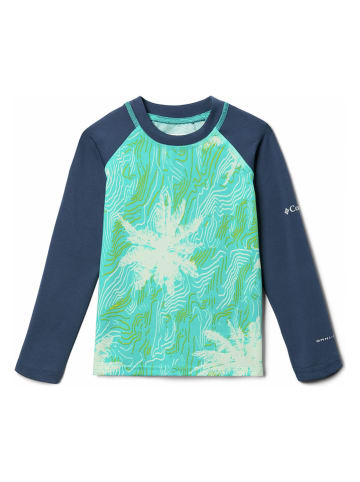 Columbia Longsleeve in Dunkelblau/ Grün