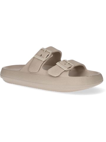 C'M Pantoletten in Beige