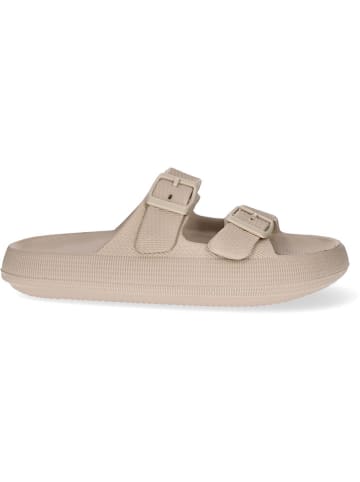 C'M Pantoletten in Beige