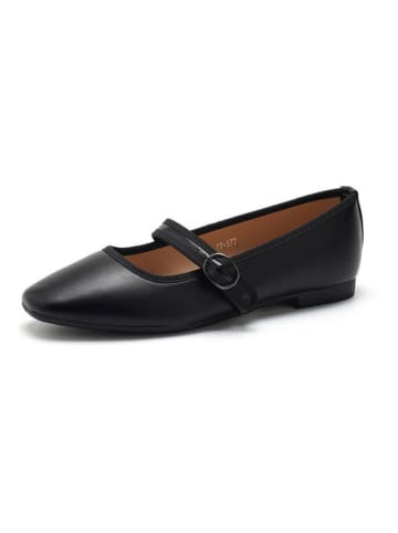 C'M Spangenballerinas in Schwarz