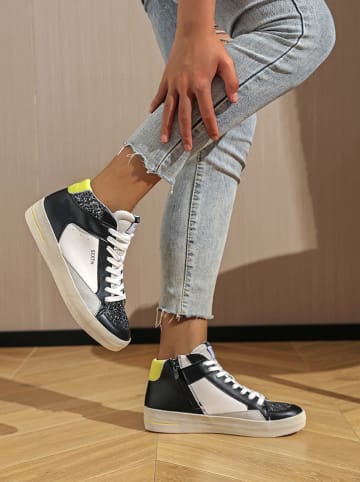 Sixth Sens Sneakers in Schwarz/ Weiß/ Grau