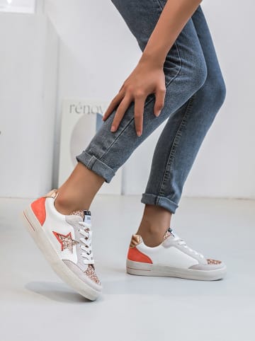 Sixth Sens Sneakers in Weiß/ Rosa/ Rot