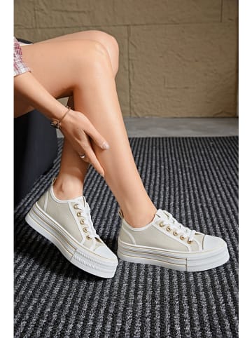 Sixth Sens Sneakers in Beige/ Weiß