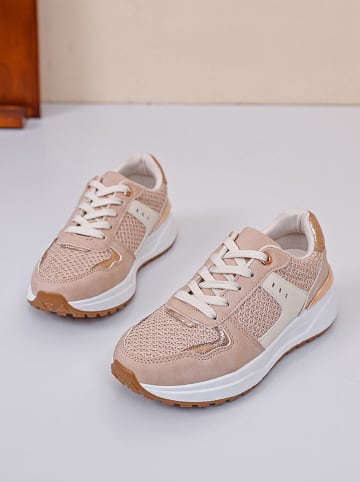 Sixth Sens Sneakers lichtroze/beige/wit