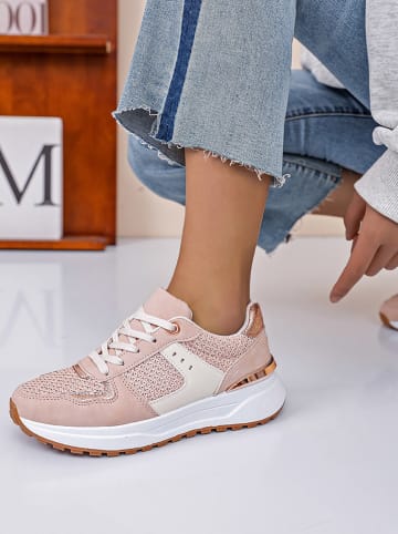 Sixth Sens Sneakers in Rosa/ Beige/ Weiß