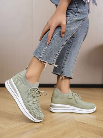 Sixth Sens Sleehaksneakers groen