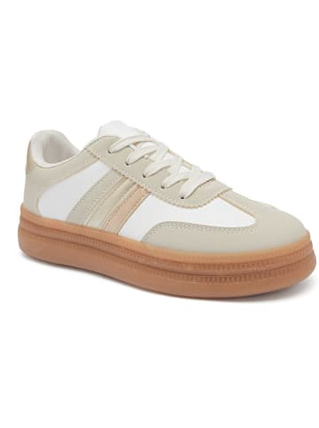 Sixth Sens Sneakersy w kolorze beżowo-białym