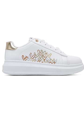 Sixth Sens Sneakers wit/goudkleurig