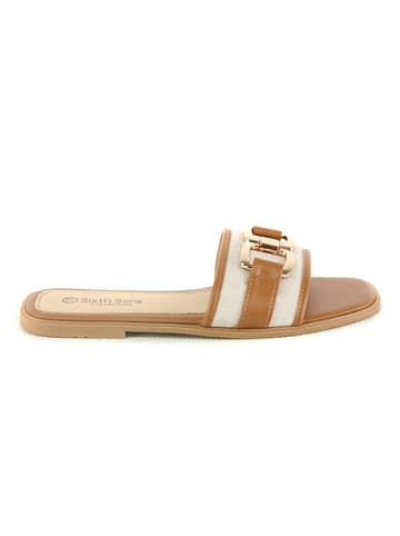 Sixth Sens Slippers lichtbruin/crème