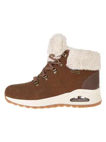 Skechers Leder-Boots "Uno Rugged" in Braun