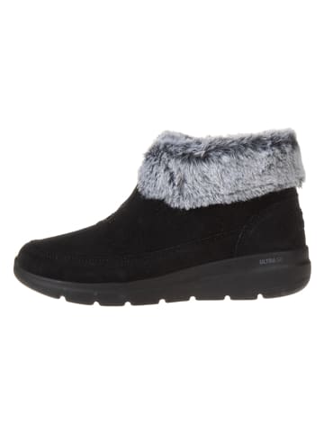 Skechers Leder-Boots "Glacial Ultra" in Schwarz