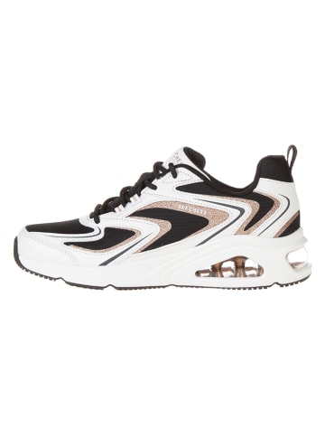 Skechers Sneakers "Tres-Air Uno" wit/zwart/goudkleurig