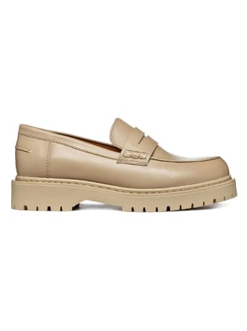 Geox Leder-Mokassins in Beige