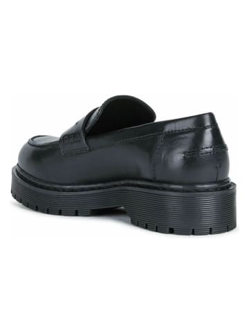 Geox Leren mocassins zwart