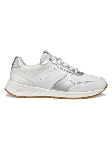 Geox Sneakersy w kolorze srebrno-białym