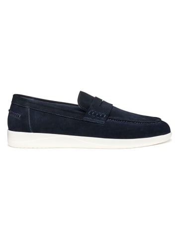 Geox Leren mocassins donkerblauw