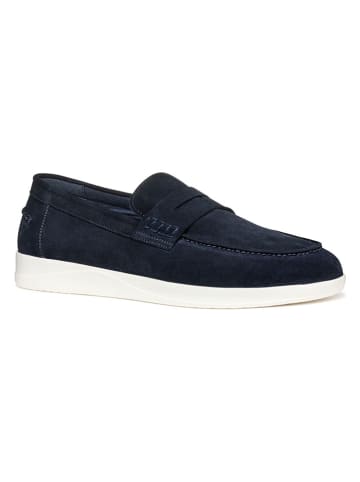 Geox Leren mocassins donkerblauw