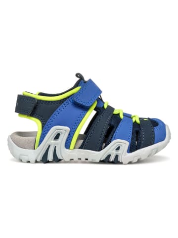 Geox Halbsandalen "Kraze" in Blau/ Gelb