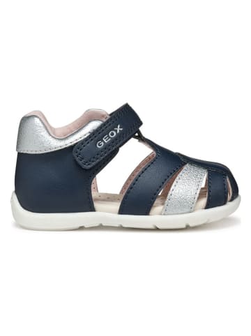 Geox Halbsandalen "Elthan" in Dunkelblau/ Silber
